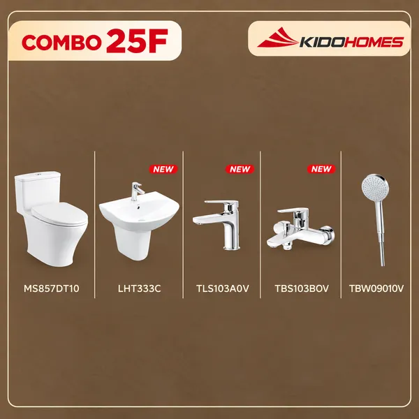 Combo TOTO 25F (COMBO25F) - MS857DT10#XW, LHT333C#XW, TLS103A0V, TBS103B0V, TBW09010V