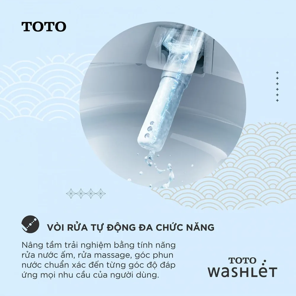 Rửa bằng nước ấm thông minh với nhiều chế độ