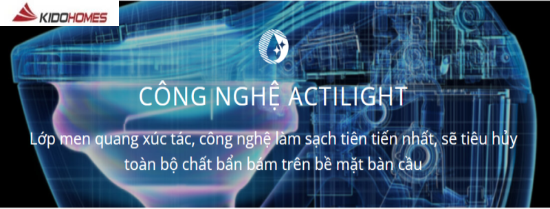 Công nghệ men xúc tác quang ACTILIGHT trên bồn cầu Neorest