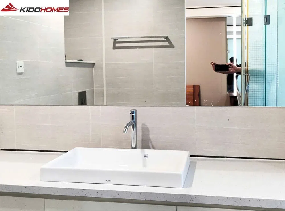Công trình thi công TOTO: Lắp đặt chậu đặt bàn TOTO cho khách hàng