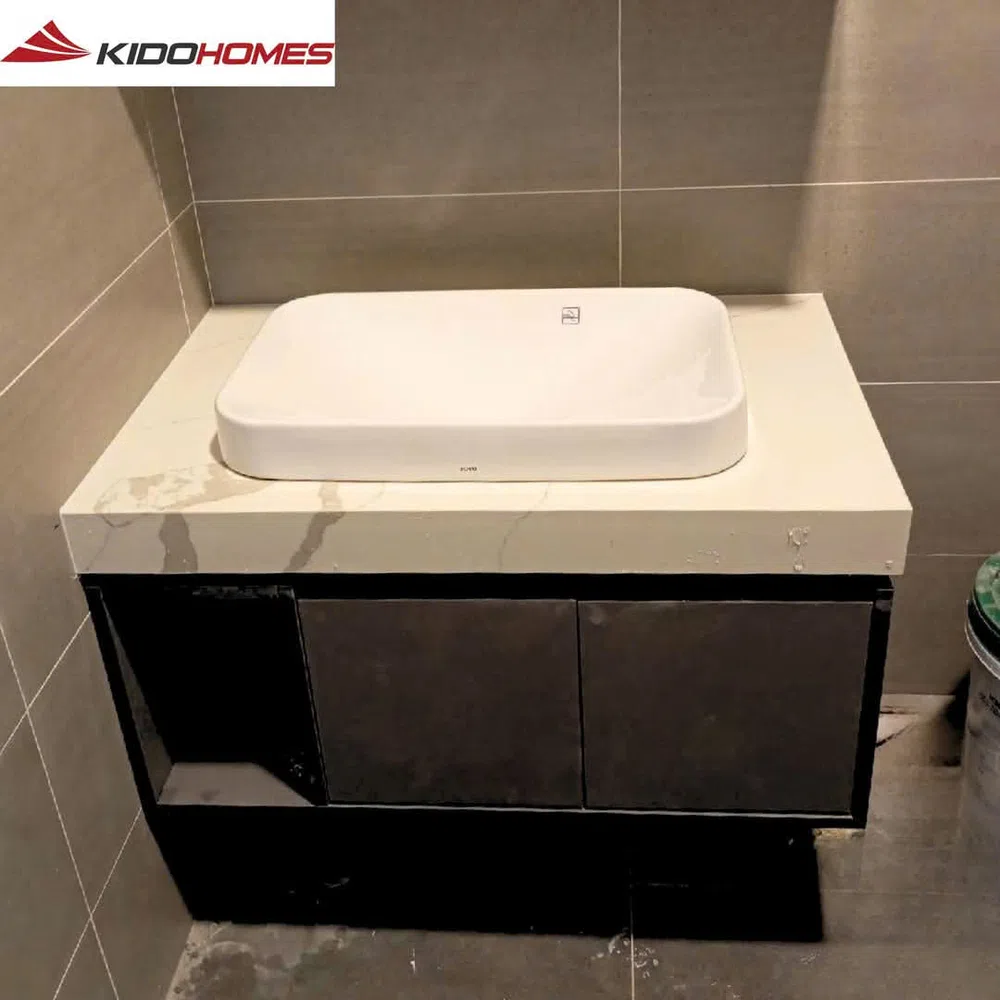 Công trình thi công TOTO: Lắp đặt chậu đặt bàn TOTO cho khách hàng