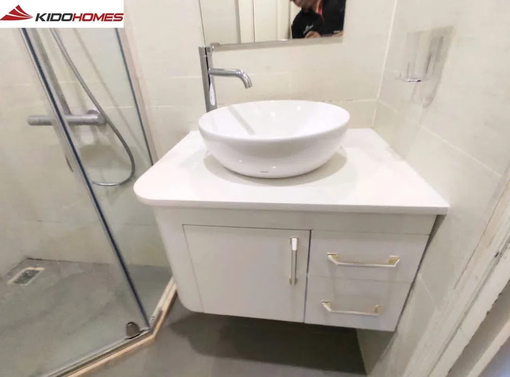 Công trình thi công TOTO: Lắp đặt chậu đặt bàn TOTO cho khách hàng