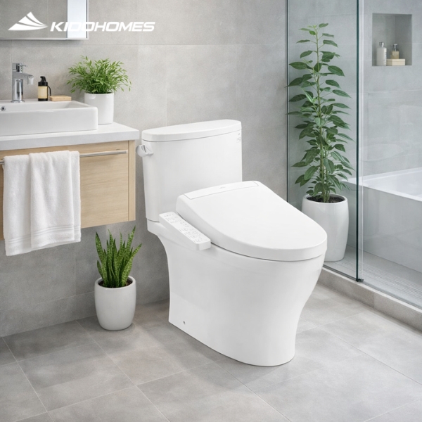 Bàn cầu hai khối TOTO CS767CRW24#XW kèm WASHLET S2 (loại giấu dây)