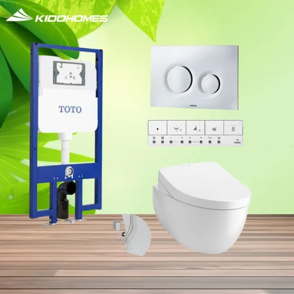Bàn cầu treo tường nắp thông minh TOTO CW812REA#W/TCF47360GAA#NW1/ WH172AT/TCA465/MB174P#SS