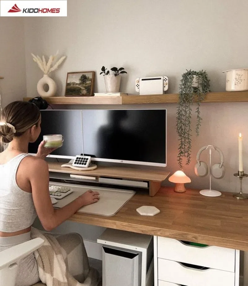 Không gian làm việc tại nhà đẹp và năng động