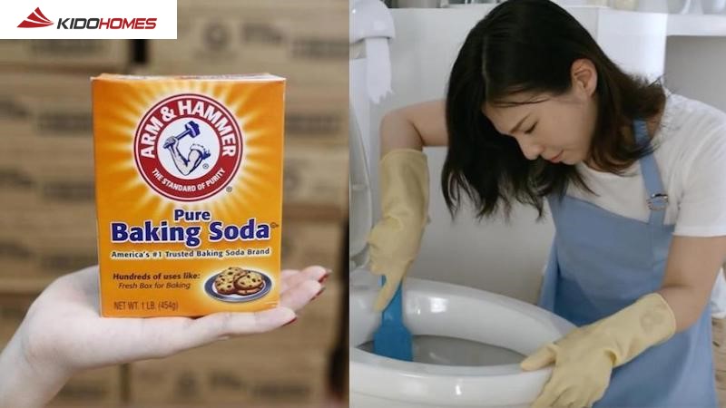 Mẹo khử mùi bồn cầu, nhà vệ sinh với baking soda