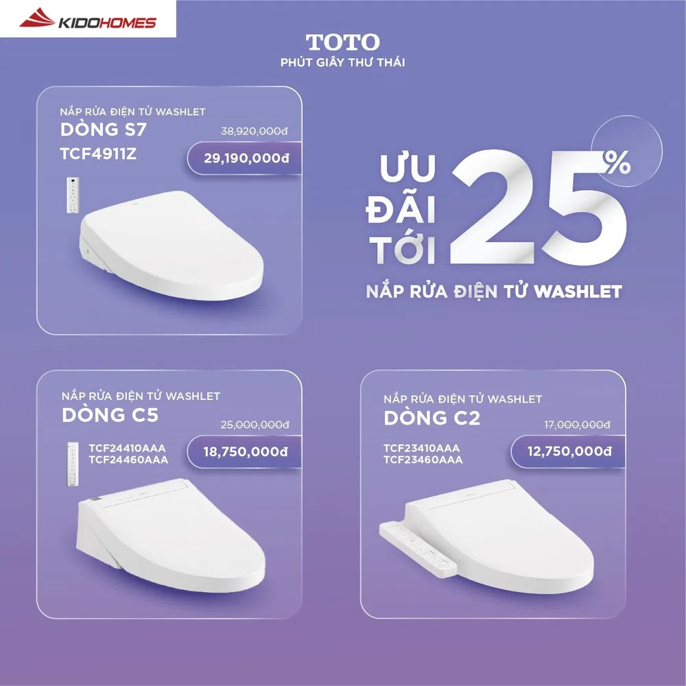 TOTO khuyến mãi 2023 đến 25% với nắp rửa thông minh