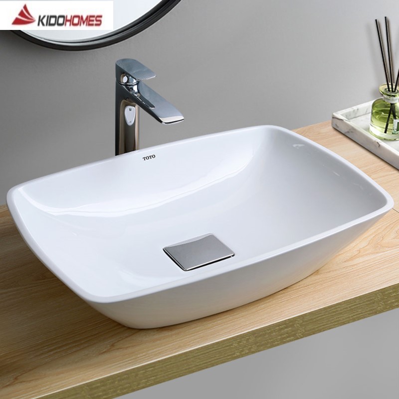 Kích thước chậu rửa mặt lavabo TOTO đặt bàn GALALATO tiêu chuẩn, phổ biến nhất