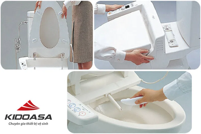 Lắp đặt bồn cầu nắp rửa điện tử washlet TOTO