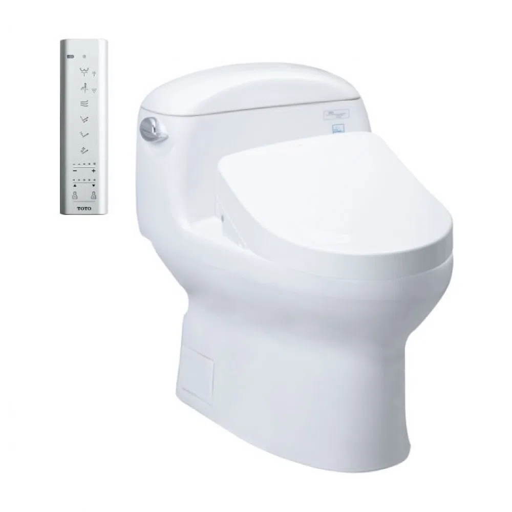 Nắp bồn cầu TOTO WASHLET Có Phù Hợp Với Bồn Cầu Không Phải TOTO Không? Hướng Dẫn Chi Tiết 2026 - Bồn cầu 1 khối TOTO MS914W11 nắp Washlet (MS914W11)