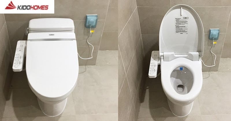 Hình ảnh lắp đặt washlet thực tế