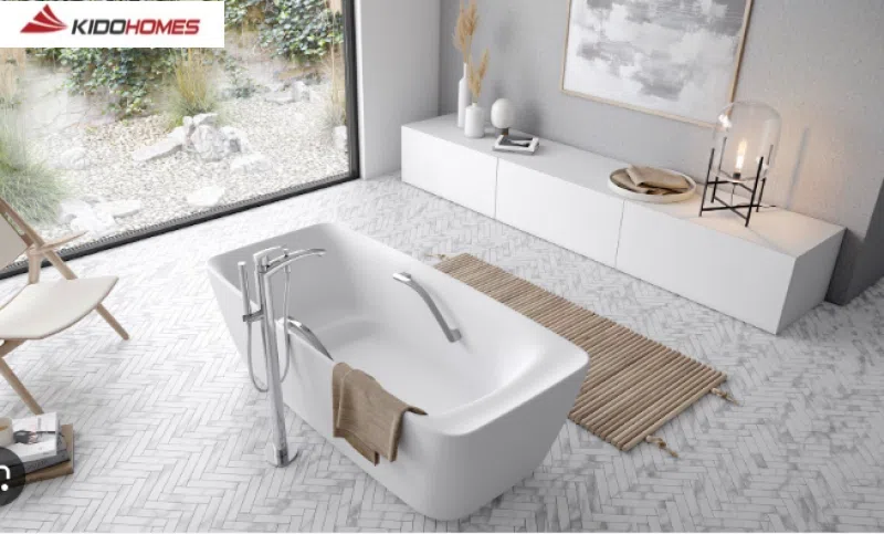 Bồn tắm xây TOTO - Phong cách thiết kế tối giản chuẩn văn hóa tắm Onsen Nhật Bản của Bồn tắm TOTO.