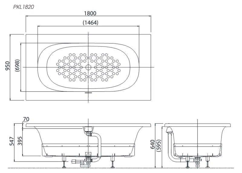 Bồn tắm xây TOTO PKL 1820