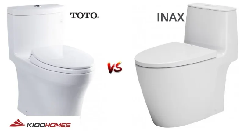 So sánh bồn cầu TOTO và Inax