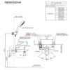 Bản vẽ kỹ thuật bộ trộn nóng lạnh TOTO TBG04302VA