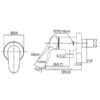 Bản vẽ kỹ thuật của củ sen tắm TOTO TBS04101V