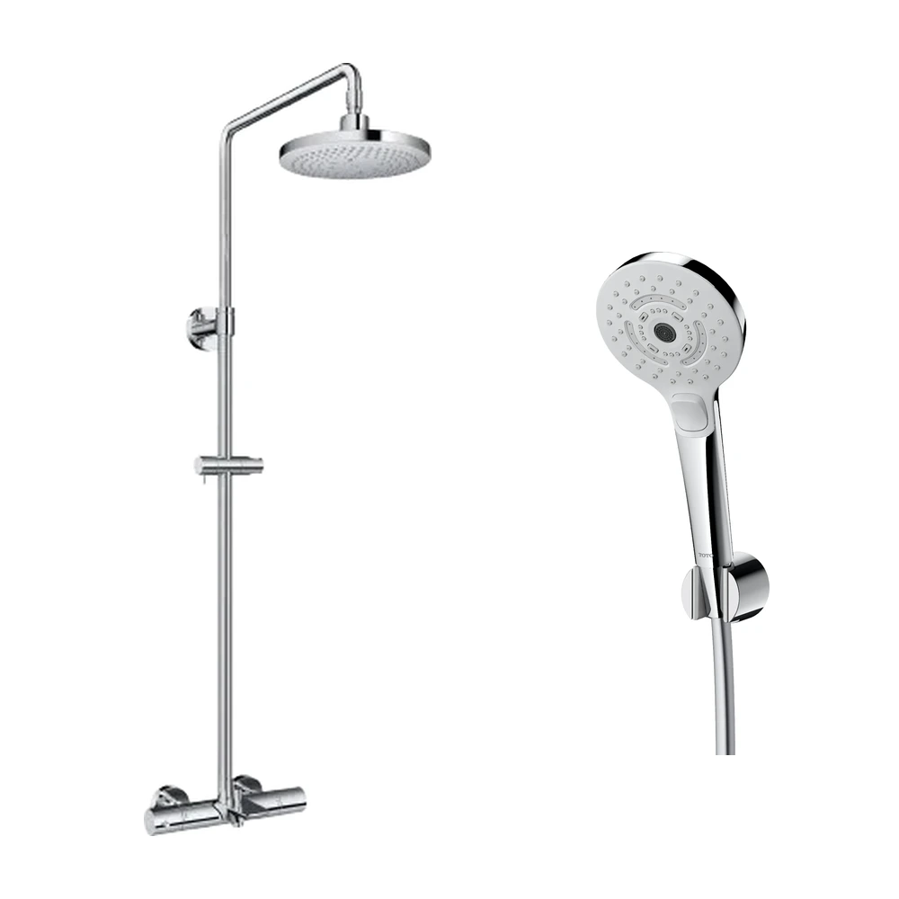 Bộ củ sen tắm nhiệt độ kèm bát sen tay 3 chế độ TOTO TBW01401AA/TBW01035V