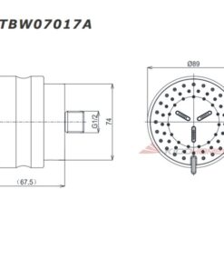 Bản vẽ kỹ thuật của vòi hoa sen dòng L TBW07017A