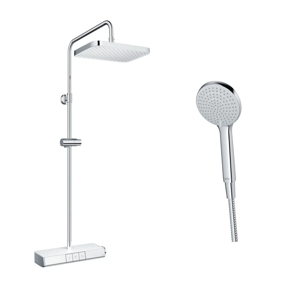 Bộ sen cây nhiệt độ có kệ để đồ kèm bát sen tay TOTO TBW12400V/TBW09010V