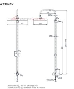 Thân sen cây TOTO TBW13040V tắm đứng dòng GB25