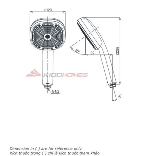 Bản vẽ kỹ thuật bát sen gắn tường TOTO TBW15CE0A