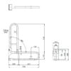 Bản vẽ kĩ thuật Thanh Tay Vịn TOTO T114HK7R#MLA/T110D17S