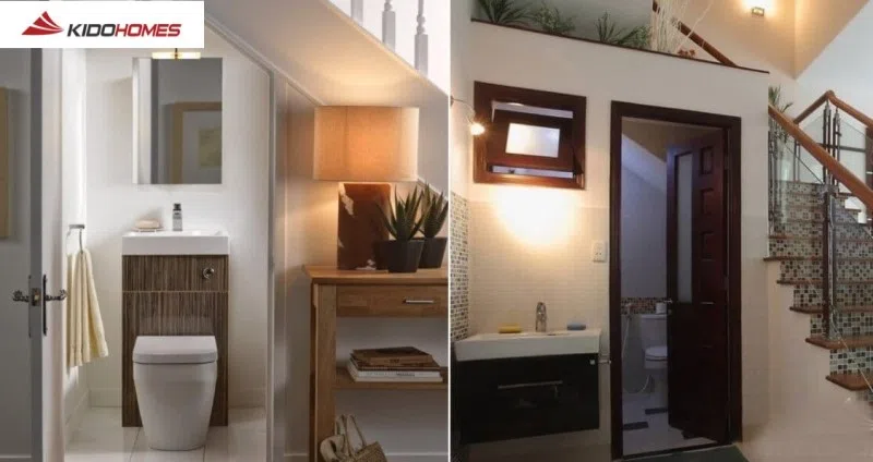 Thiết kế nhà vệ sinh dưới chân cầu thang