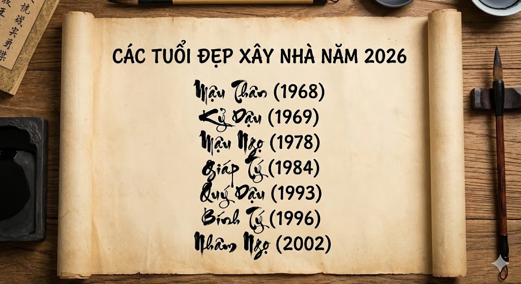 Xem tuổi xây nhà năm 2026 Bính Ngọ