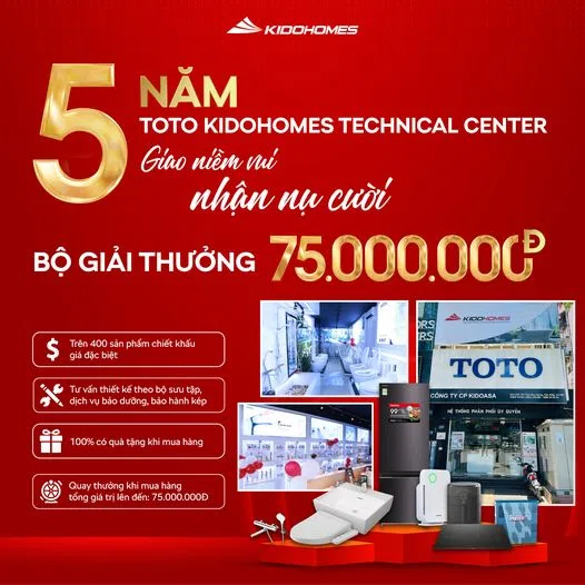 TOTO khuyến mãi 2023: Ưu đãi độc quyền tại Kidohomes và TOTO Việt Nam