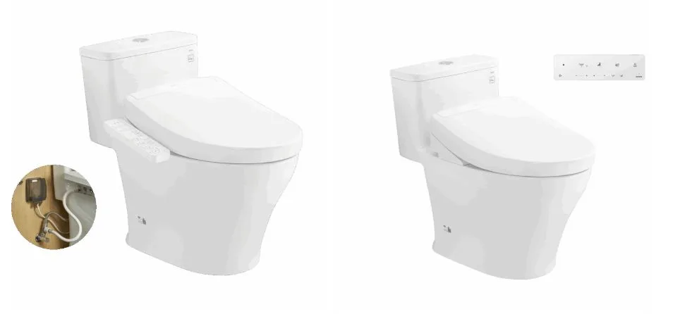 WASHLET S2 và WASHLET S5 khi két hợp cùng bồn cầu TOTO