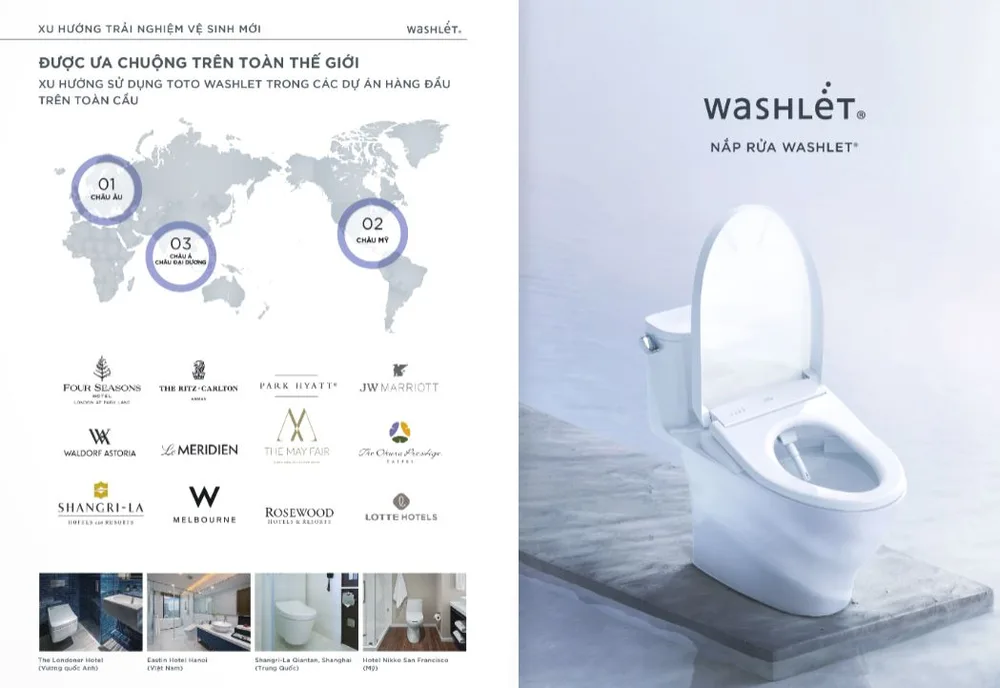 Washlet được ưa chuộng toàn cầu